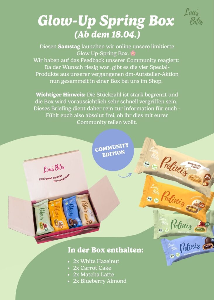 Lini's Influencer Briefing-5 Linis Bites Rabattcode Dattelbaer Dattelbär Lieblingsglas.de Makri Schokolade Linis Bites Gutschein Code zuckerfrei Schokolade Datteln Adventskalender Weihnachten Dattelkugel Bliss Ball Energiekugel Dattelriegel